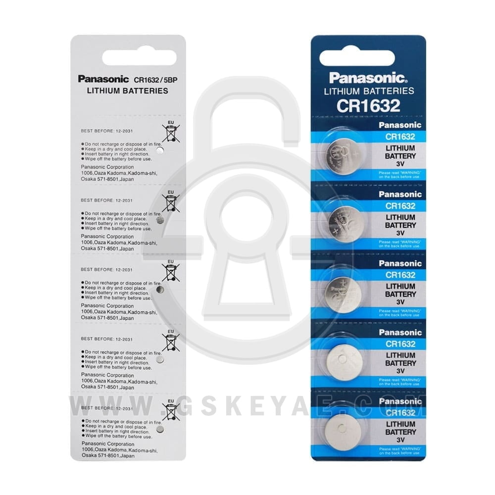 Panasonic CR1632 140mAh 3V Lithium (LiMnO2) Coin Cell Battery - 1 Piece  Tear Strip, Sold Individually