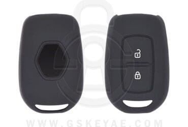 Housse protectrice en silicone pour tête de clé télécommande Renault Dacia 2 boutons