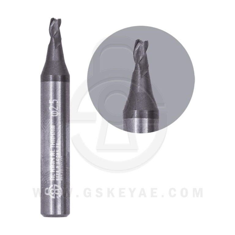 Solid Carbide High Gloss Grinding 3 Flutes End Mill Cutter GS-3682 2.5mm For Vertical Key Machine