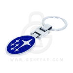 Subaru Logo Car Key Metal Key Chain Keychain Key Ring Chrome Blue