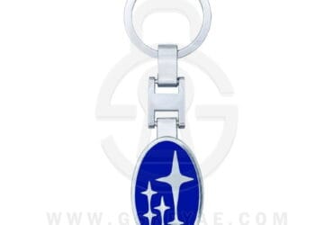 Subaru Logo Car Key Metal Key Chain Keychain Key Ring Chrome Blue Color