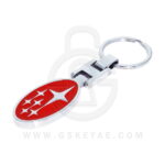 Subaru Logo Car Key Metal Key Chain Keychain Key Ring Chrome RED