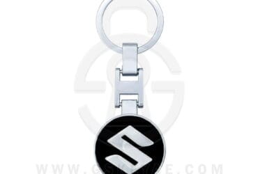 Suzuki Logo Car Key Metal Key Chain Keychain Key Ring Chrome Black Color