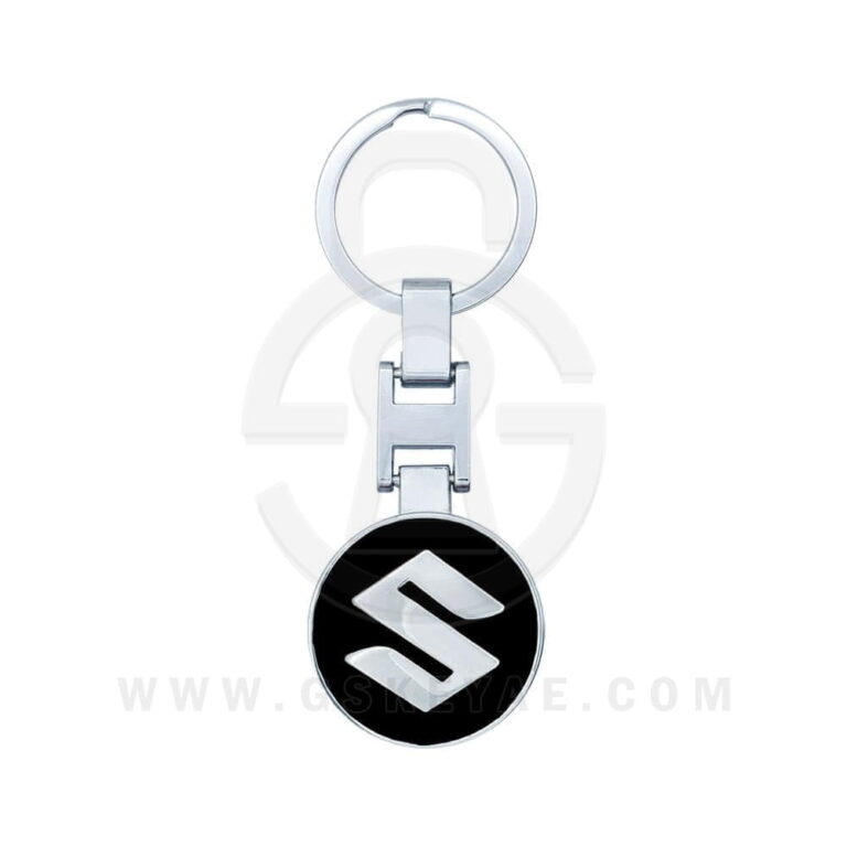 Suzuki Logo Car Key Metal Key Chain Keychain Key Ring Chrome Black Color