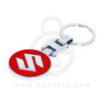 Suzuki Logo Car Key Metal Key Chain Keychain Key Ring Chrome RED
