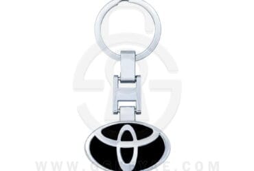 Toyota Logo Car Key Metal Key Chain Keychain Key Ring Chrome Black