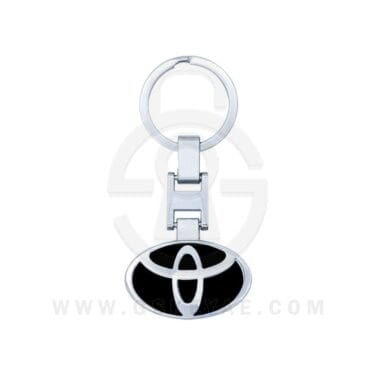 Toyota Logo Car Key Metal Key Chain Keychain Key Ring Chrome Black