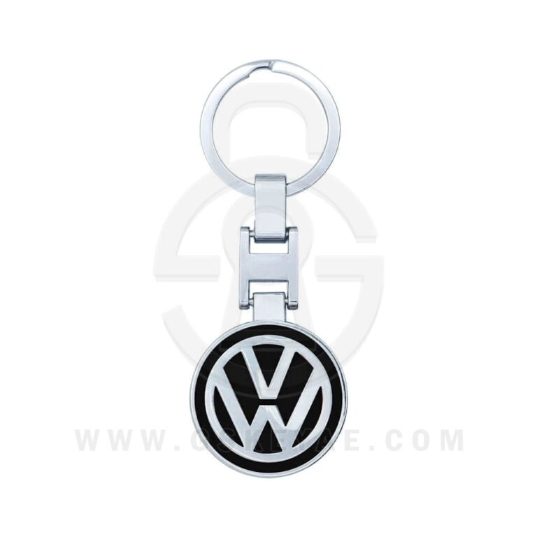 VW Volkswagen Logo Car Key Metal Key Chain Keychain Key Ring Chrome Black Color
