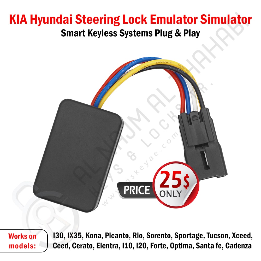 KIA Hyundai Steering Lock Emulator Simulator Vehicles List