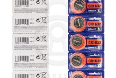 Blister Pack of 5 Murata CR1632 140mAh 3V Lithium (LiMnO2) Coin Cell Battery