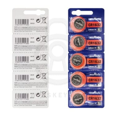 Blister Pack of 5 Murata CR1632 140mAh 3V Lithium (LiMnO2) Coin Cell Battery