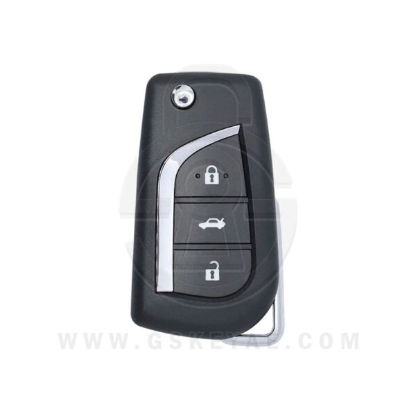 2011-2018 Genuine Toyota Camry Flip Key Remote 3 Button 433MHz 89070-33B40 (USED) (1)