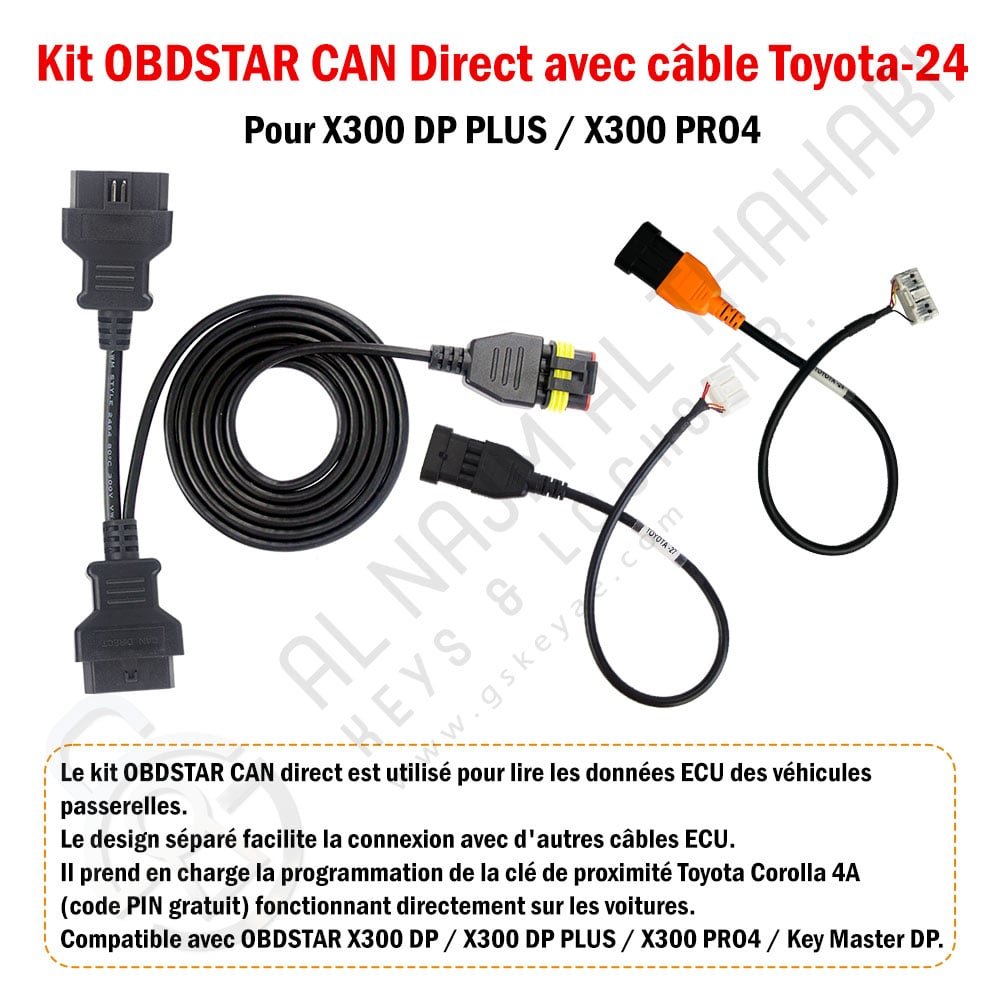 Kit OBDSTAR CAN Direct avec câble Toyota-24+27 pour X300 DP PLUS / X300 PRO4