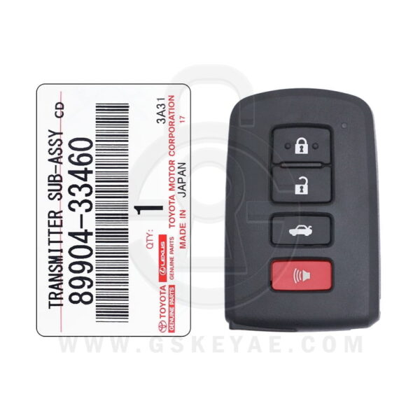 2012-2017 Genuine Toyota Camry Avalon Smart Key Remote 4 Button 433MHz 89904-33460 (USED) (1)