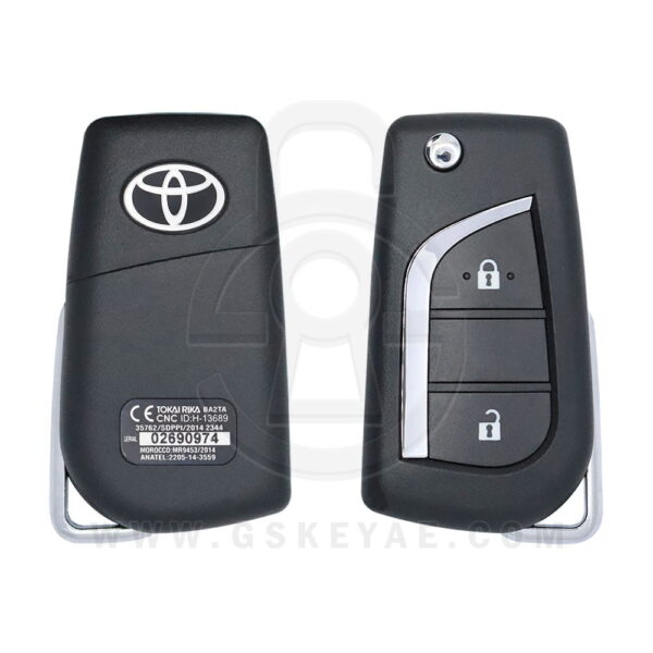 2016-2018 Toyota Fortuner Flip Key Remote 2 Button 433MHz H Chip 89070-OKB10 (USED)