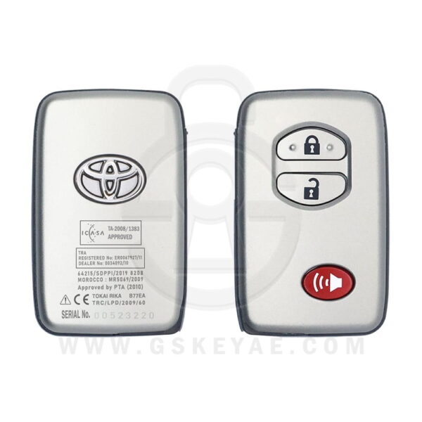 2009-2015 Genuine Toyota Land Cruiser Smart Key Remote 3 Button 433MHz 89904-60440 (OEM) (1)