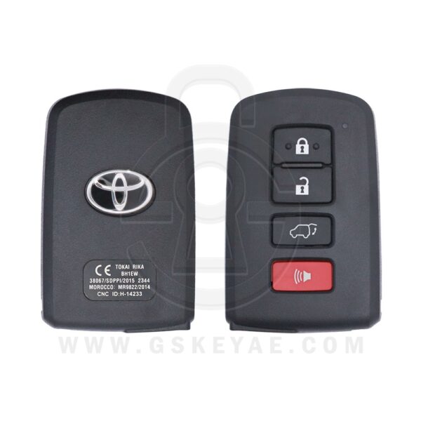 2016-2017 Genuine Toyota Land Cruiser Smart Key Remote 4 Button 433MHz 89904-60K00 (OEM)