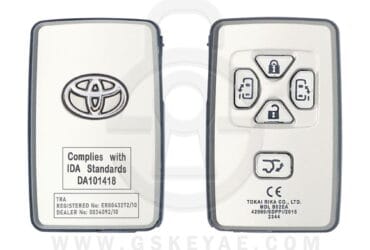 2008 Toyota Previa Smart Key Remote 5 Button 433MHz Texas DST 40-Bit Chip 89904-28124 USED