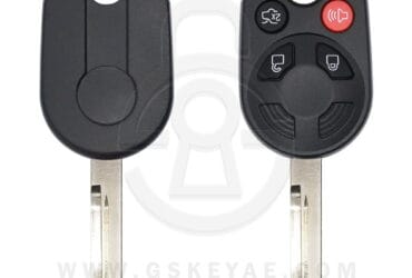 2007-2013 Ford Lincoln Mazda Remote Head Key Shell Cover 4 Button H75 with Battery Holder