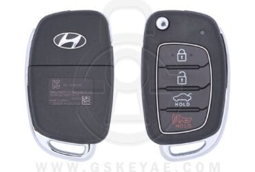 2017-2018 Genuine Hyundai Elantra Flip Key Remote 4 Button 433MHz OKA-NO38 95430-F2001 (OEM)
