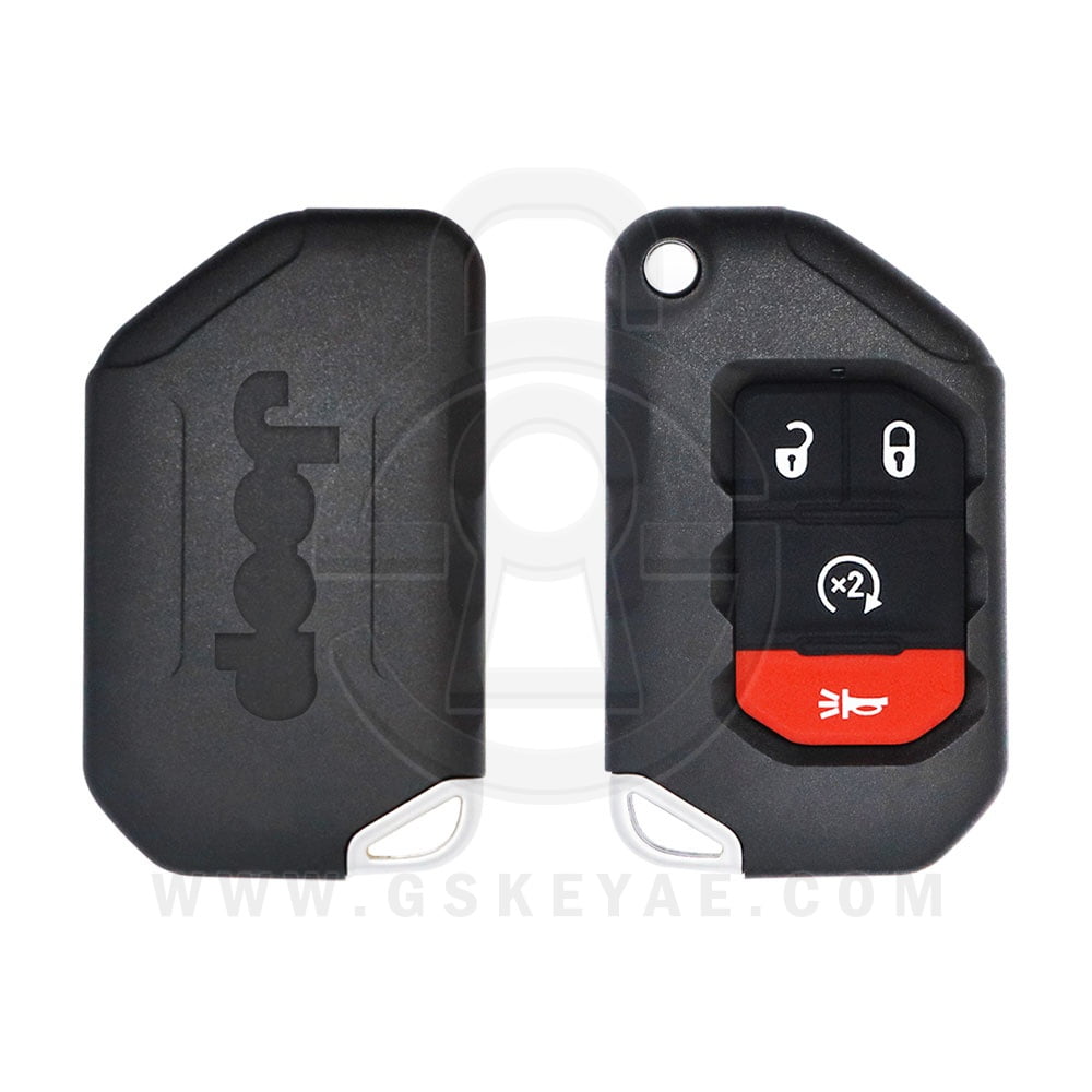 2018-2021 Jeep Wrangler Gladiator Flip Key Remote Shell Cover 4 Button For 68416784AA