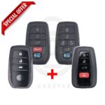 Bundle of 4 Pieces of Keydiy Universal Smart Key Remote TB Series 8A Transponder Chip