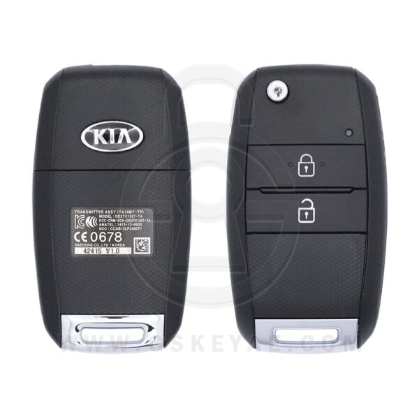 2015-2016 Genuine KIA Picanto Flip Key Remote 2 Buttons 433MHz 95430-1Y600 USED