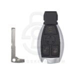 1999-2012 Mercedes Benz Smart Remote Key Shell Cover 3 Button HU64 KR55WK49031 Chrome