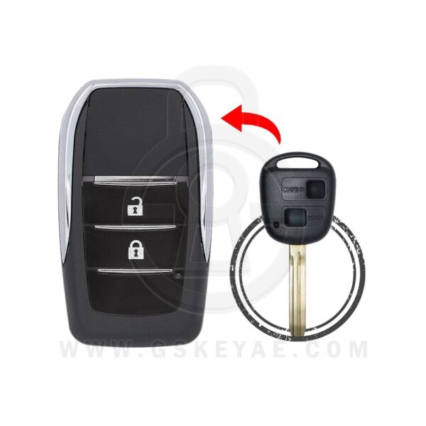 1998-2015 Toyota Corolla Altis Kluger Flip Remote Key Shell Cover 2 Buttons TOY43 Modified