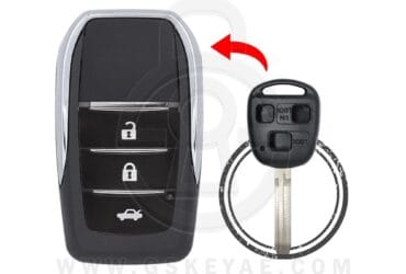 1998-2015 Toyota Camry Previa Sienta Flip Remote Key Shell Cover 3 Button TOY43 Modified