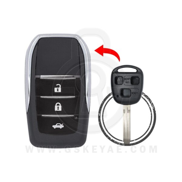 1998-2015 Toyota Camry Previa Sienta Flip Remote Key Shell Cover 3 Button TOY43 Modified