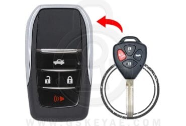 2004-2015 Toyota Camry Corolla Flip Remote Key Shell Cover 4 Button TOY43 Modified