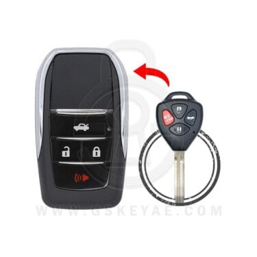 2004-2015 Toyota Camry Corolla Flip Remote Key Shell Cover 4 Button TOY43 Modified