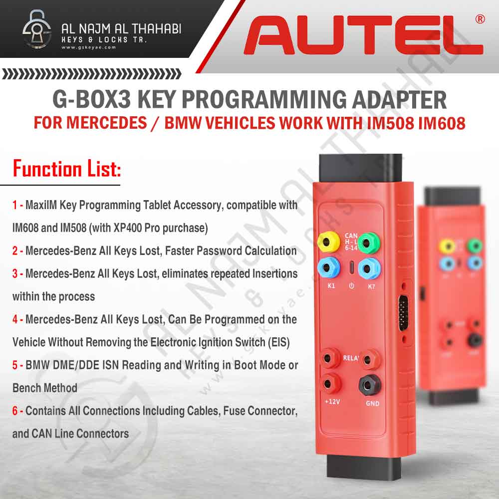 Autel G-BOX3 Function List
