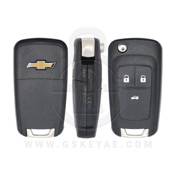 2010-2014 Chevrolet Cruze Smart Flip Key Remote 3 Button 433MHz 13500217 USED