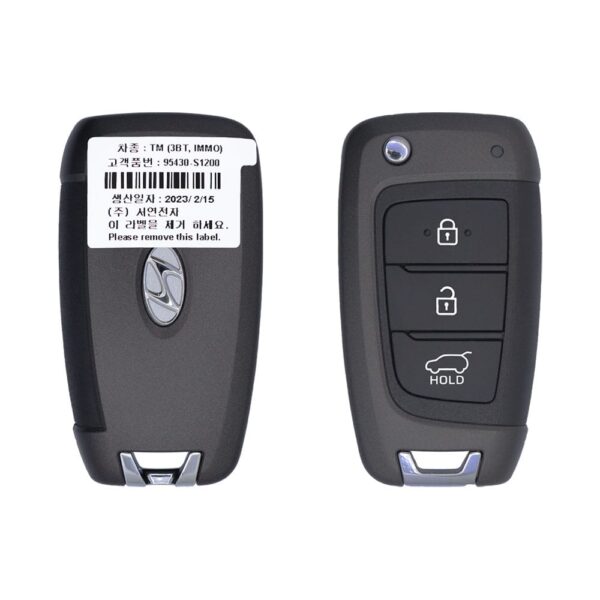 2018-2019 Genuine Hyundai Santa Fe Flip Key Remote 3 Button 433MHz 95430-S1200 OEM