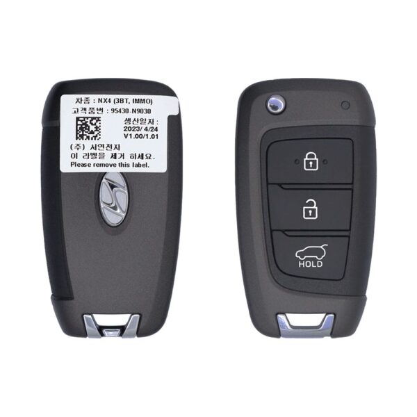 2022 Genuine Hyundai Tucson Flip Key Remote 3 Button 433MHz ID47 Chip 95430-N9030 OEM