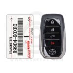 2020-2022 Genuine Toyota Land Cruiser Smart Key Remote 4 Button 433MHz 89904-60X80 OEM (1)