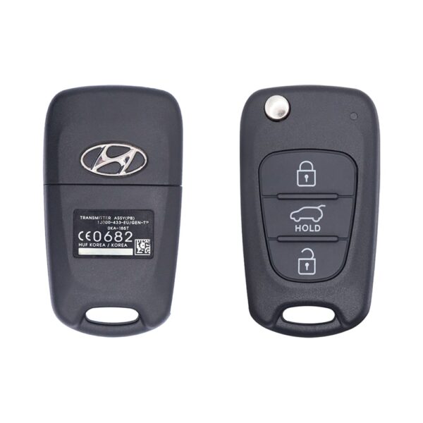 2012 Hyundai I20 Flip Key Remote 433MHz 3 Button PCF7936 Chip RKE-4F04 95430-1J000 USED