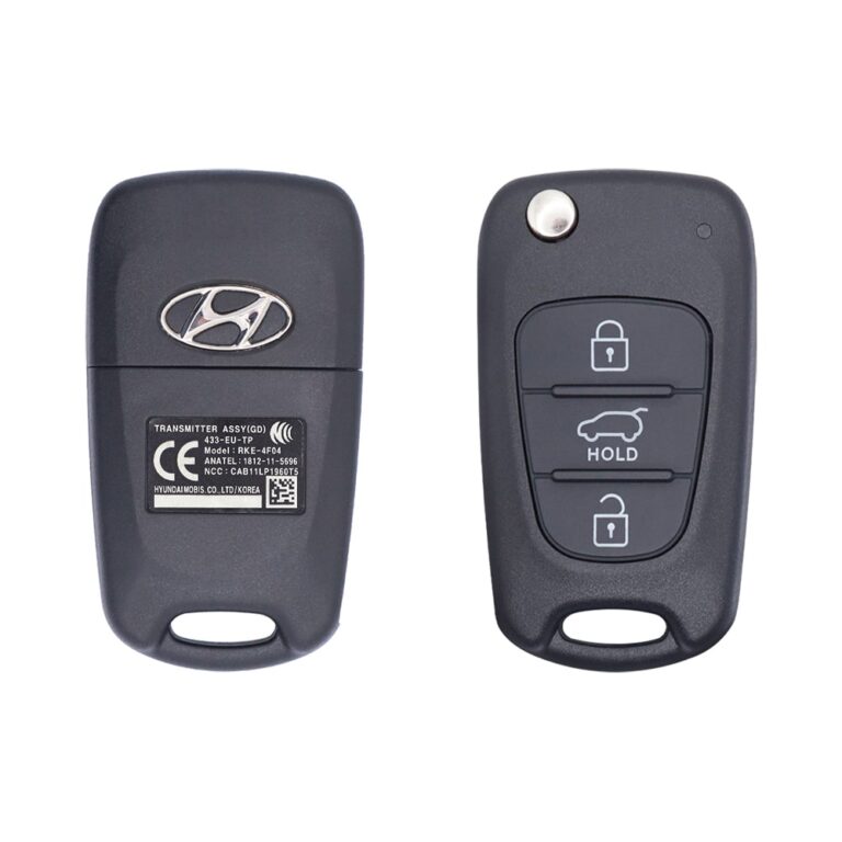 2012-2015 Hyundai I30 Flip Key Remote 433MHz 3 Button 4D Chip RKE-4F04 95430-A5101 USED