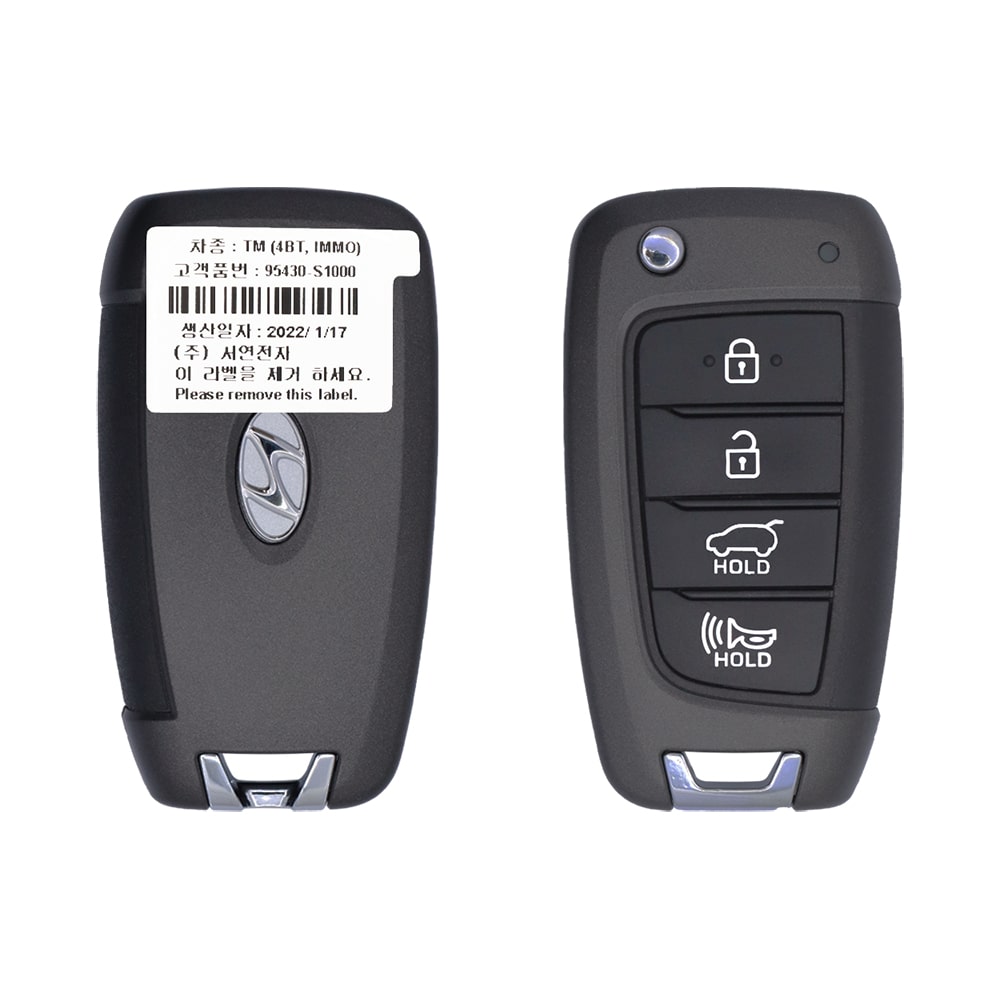 2019 Genuine Hyundai Santa Fe Flip Key Remote 4 Button 433MHz TQ8-RKE-4F39 95430-S1000 OEM