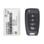 2019-2020 Hyundai Veloster Flip Key Remote 4 Button 433MHz SY5IGRGE04 95430-J3000 OEM (1)