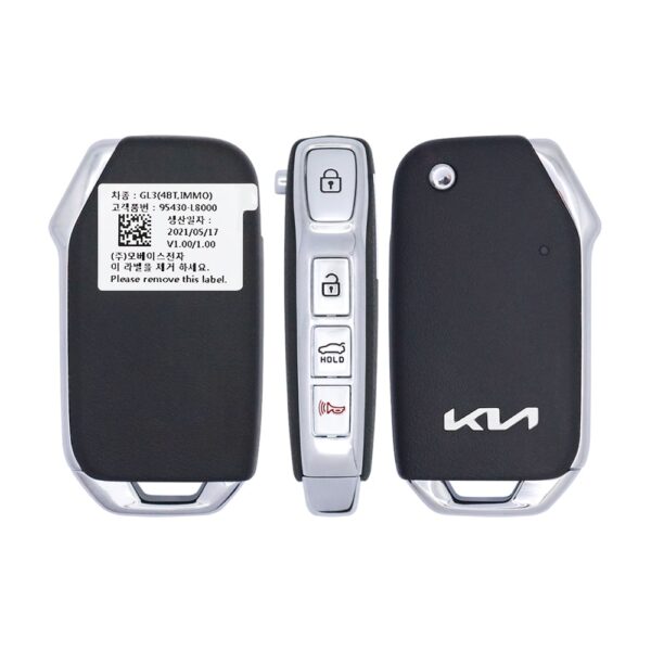 2022 Genuine KIA K8 Flip Key Remote 4 Button 433MHz 8A Chip 95430-L8000 OEM