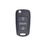 2012 KIA Picanto Flip Key Remote 2 Buttons 433MHz 4D-60 Chip SEKS-KM10TX 95430-1Y300 USED (1)