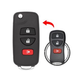 2002-2016 Nissan Infiniti Flip Key Remote Shell Cover 3 Buttons NSN14 Modified