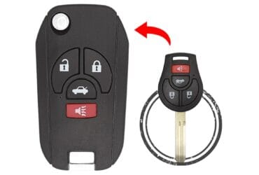 2003-2019 Nissan Infiniti Flip Key Remote Shell Case 4 Buttons Modified