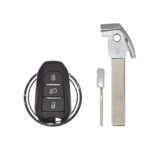 2013-2018 Peugeot Citroen Smart Remote Key Blade HU83 with Groove Same as 1609531980 Aftermarket