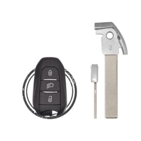 2013-2018 Peugeot Smart Remote Key Blade HU83 with Groove Same as 1609531980 Aftermarket