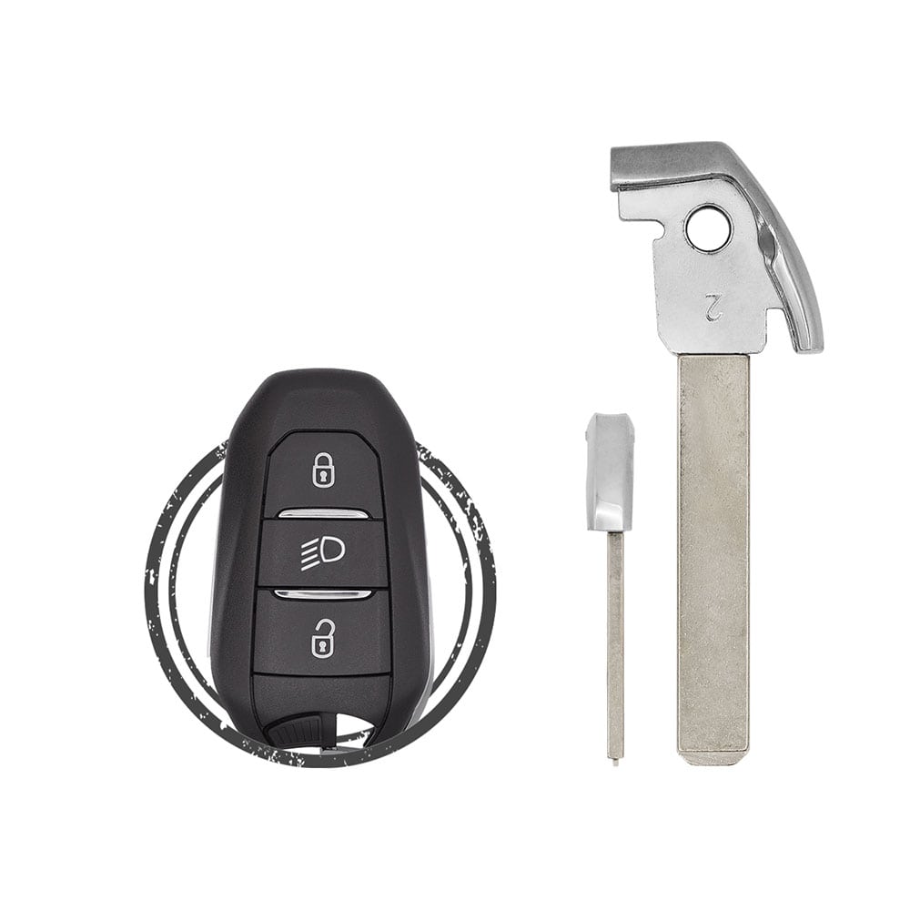 Peugeot Smart Remote Insert Key Blade VA2 without Groove Same as 1607079580 Aftermarket