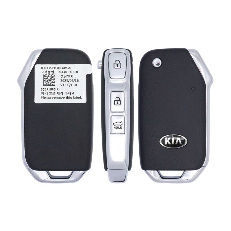 2020 KIA Cadenza Flip Key Remote 3 Button 433MHz 4D-60 Chip RKE-4F42 95430-F6110 OEM